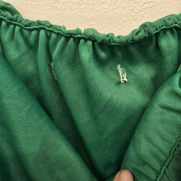 Strapless Tube Top Size Medium Green With Mesh Like Overlay (A34) - Picture 7 of 7